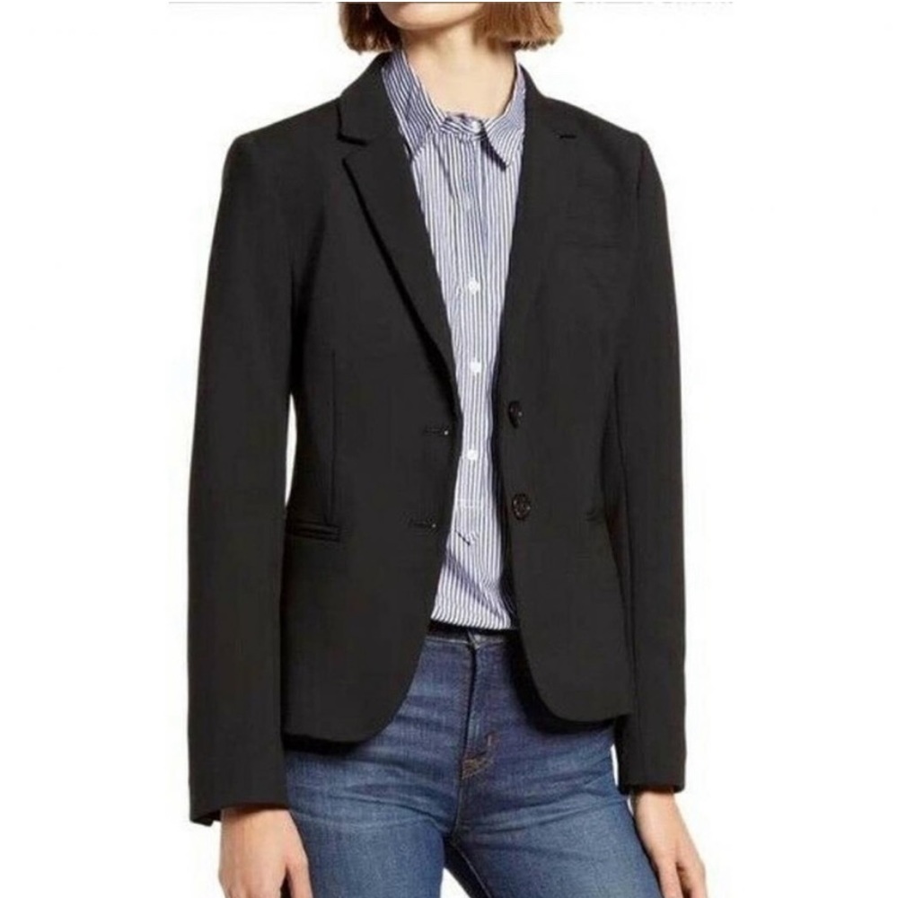 J.Crew Schoolboy Notch Collar Blazer in Black Size Small